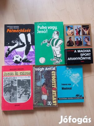 Magyar futballról szóló régi könyvek 4db-os csomagba