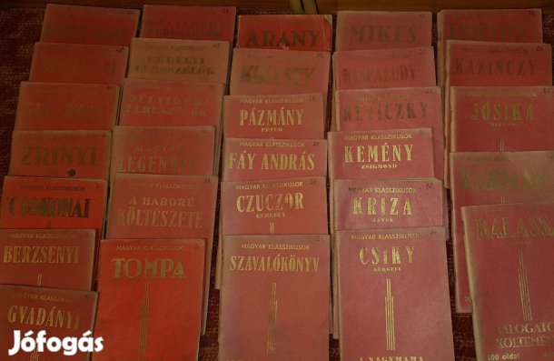 Magyar klsszikusok könyvfüzetek eladó !