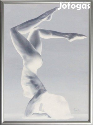 Magyar kortárs festőművész alkotása. Ádám Éva: Jógázó akt