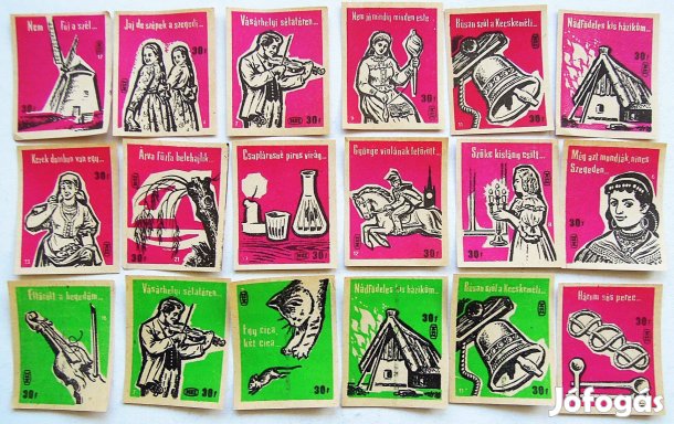 Magyar nóta gyufa cimke