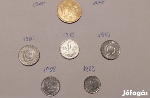 Magyar pénzérmék a közelmúltból egyben eladók