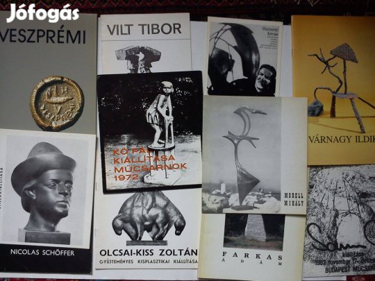 Magyar szobrászok - kiállítási katalógusok, meghívók