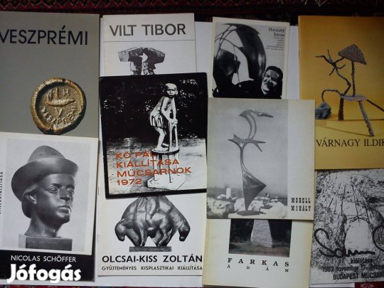 Magyar szobrászok kiállítási katalógusok, meghívók