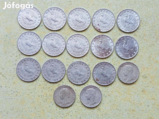 Magyarország 17 db Különböző Érme 5 10 Fillér 1956-1992