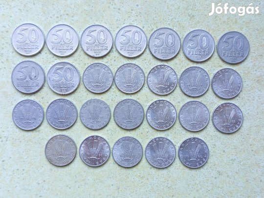 Magyarország 26 db Különböző Érme 20 és 50 Fillér 1967-1991