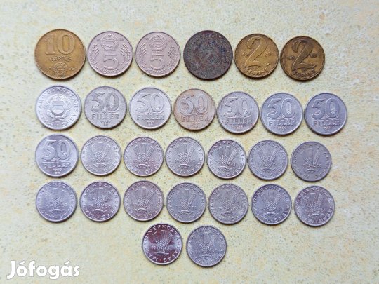 Magyarország 29 db Különböző Érme Fillér 1 2 5 10 Forint 1950-1991