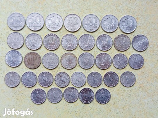 Magyarország 36 db Különböző Érme 10 20 50 Fillér 1968-1991