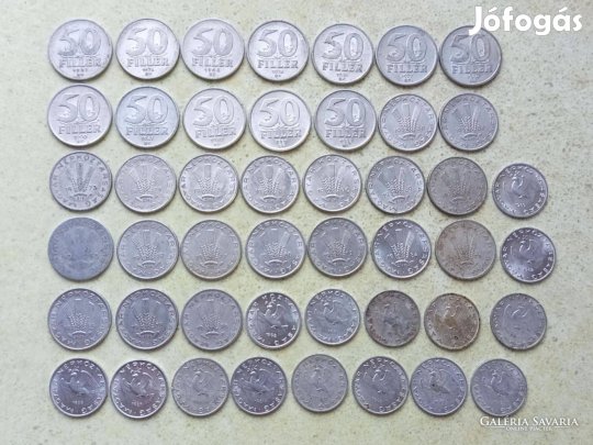 Magyarország 46 db Különböző Érme 10,20,50 Fillér 1953-1992