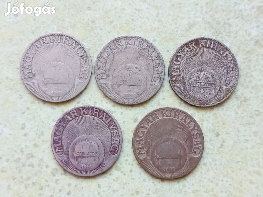Magyarország 5 db Érme 20 Fillér 1926