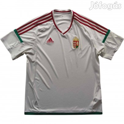 Magyarország Magyar válogatott 2016-18 Adidas vendég foci mez XL-es