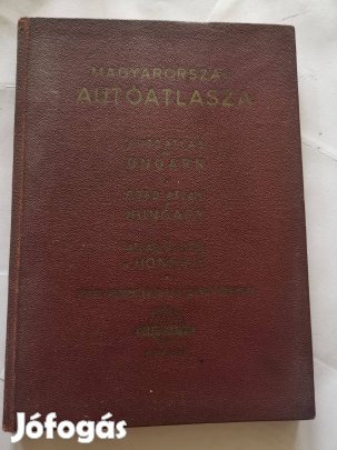 Magyarország autóatlasza 1963 - térkép - retro pl veterán autóhoz
