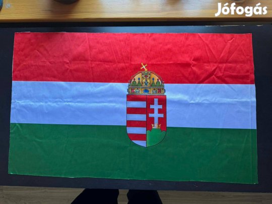Magyarország címeres nemzeti zászló 60 x 40 cm eladó
