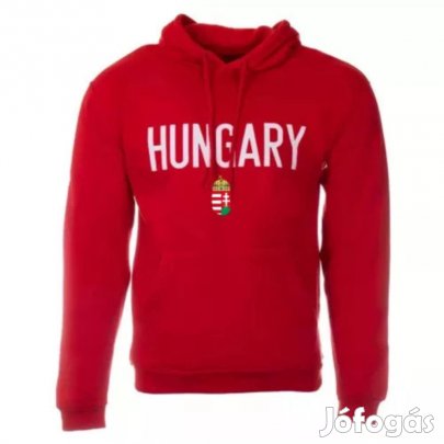 Magyarország pulóver felnőtt kapucnis HUNGARY piros