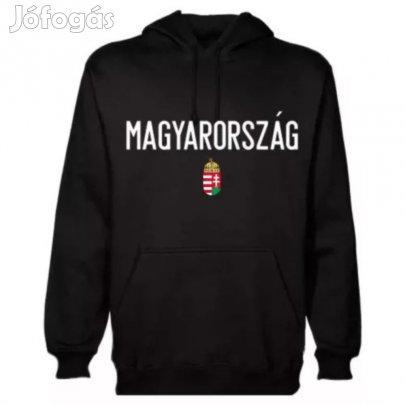 Magyarország pulóver felnőtt kapucnis fekete
