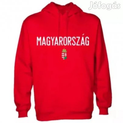 Magyarország pulóver felnőtt kapucnis piros