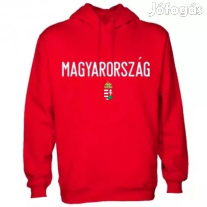 Magyarország pulóver felnőtt kapucnis piros