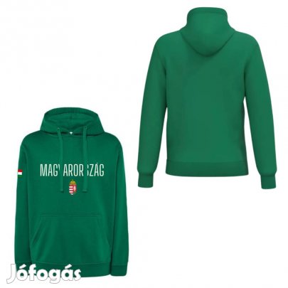 Magyarország pulóver felnőtt kapucnis zöld