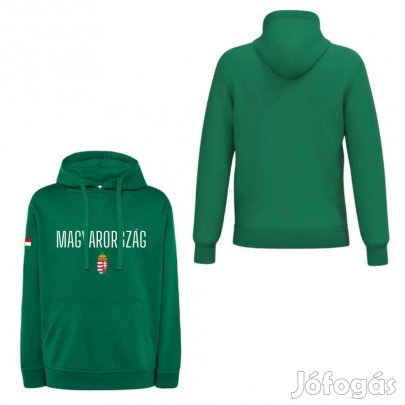 Magyarország pulóver felnőtt kapucnis zöld