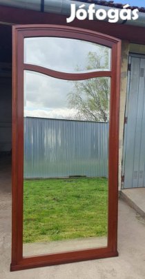 Mahagóni Szecessziós álló tükör.Cca 1910