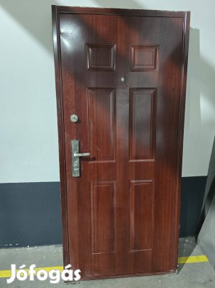 Mahagóni fém,biztonsági ajtó,kompletten 