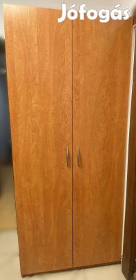 Mahagóni színű MDF szekrény akasztós 90x53x212cm