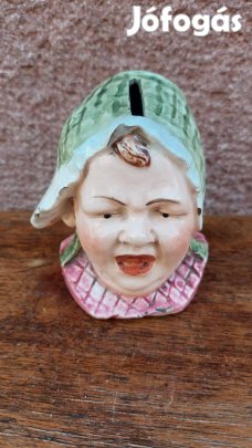 Majolika figurális persely