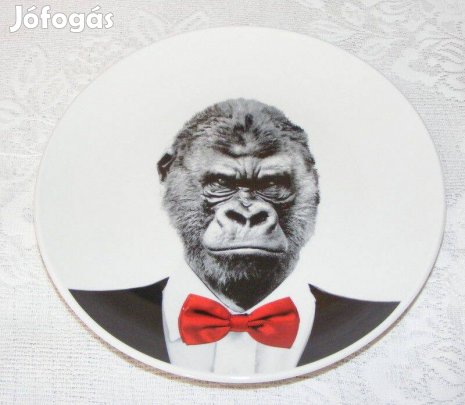 Majom, majmos porcelán tányér