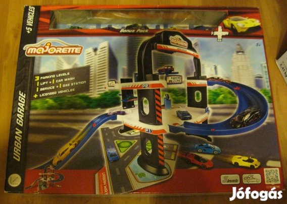 Majorette városi garázs 5 db kisautóval