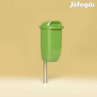 Makett Szemetes Köztéri Kuka H.Gyűjtő Zöld HO H0 (_)