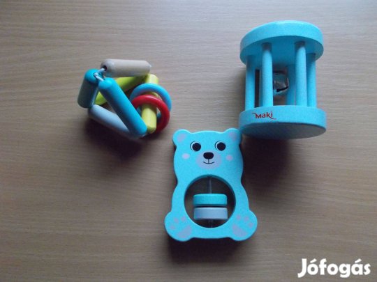 Maki fa csörgők, zörgők: piramis, maci, henger