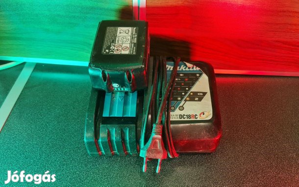 Makita DC18RC töltő, BL1860B 18V akkumulátor