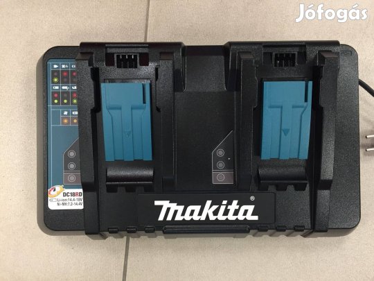 Makita DC18RD Akkumulátor töltő kétportos (dupla) Lxt 14,4V-18V (gyors