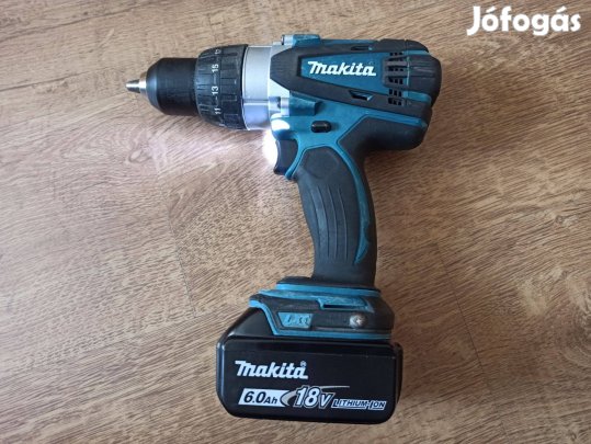 Makita Dhp458 akkus ütvefúró-csavarbehajtó géptest 91 Nm-es