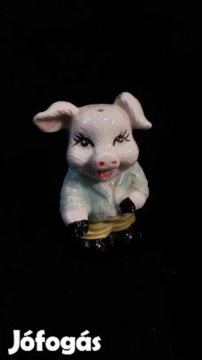 Malac porcelán figura só-fűszerszóró