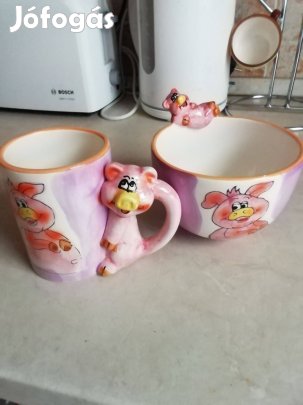 Malacos "röfis" gyerek reggeliző szett, csésze, ( bögre) és műzlis tál