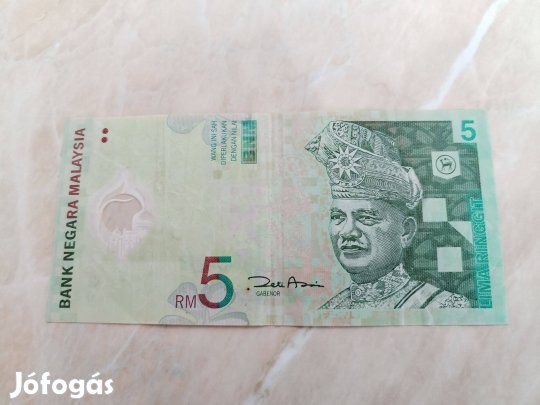 Malajziai papírpénz 5 ringgit