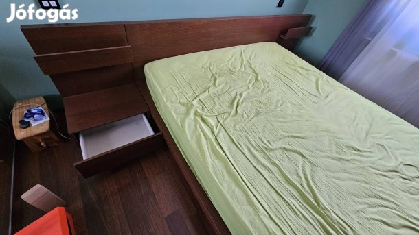 Malm (IKEA) ágykeret 160*200 vöröses barna (cseresznye) 