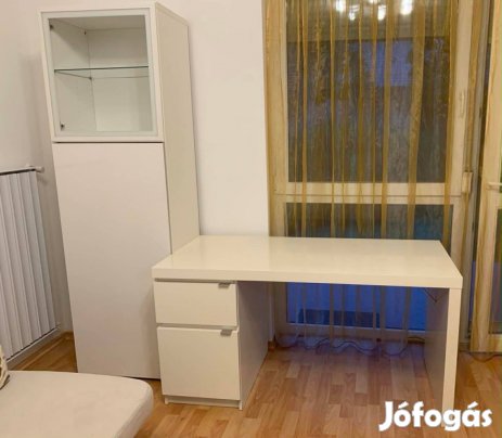 Malm íróasztal, fehér, 140x65 cm