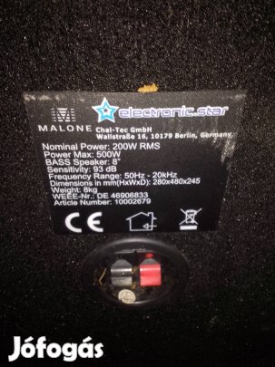 Malone 500 watt Hangsugárzó woofer hangfal