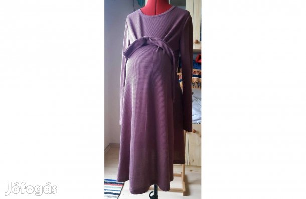 Mályva színű kismama ruha L-es