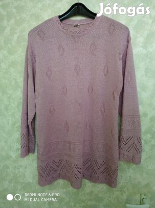 Mályva színű kötött pulóver 46-os
