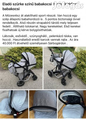 Mama Kiddies 3in1 babakocsi