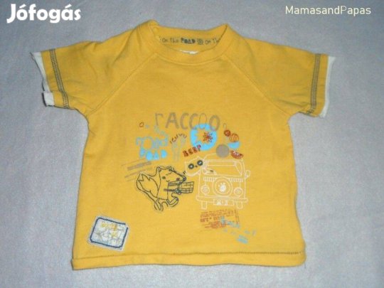 Mamas&Papas mintás sárga póló 6 hó (méret 68)