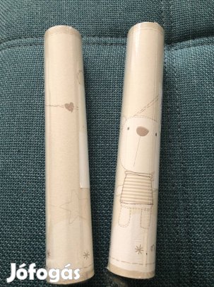 Mamas and Papas Millie and Boris nyuszis-macküs bézs tapéta