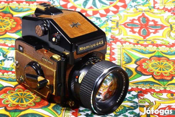 Mamiya 645 1000s gold lizard filmes fényképezőgép + 1.9 80mm objektív 