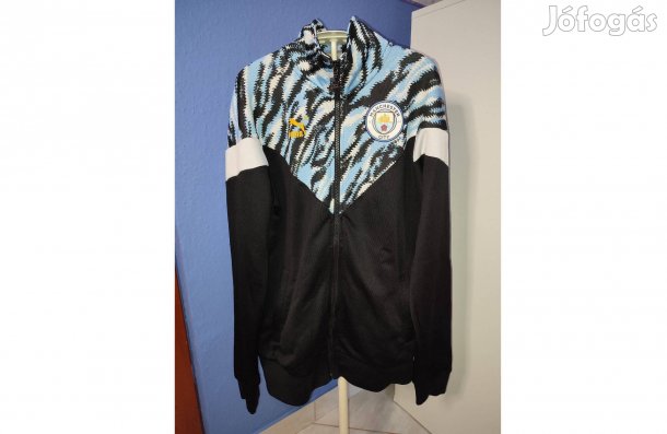 Manchester City eredeti Puma fekete cipzáras felső (S)