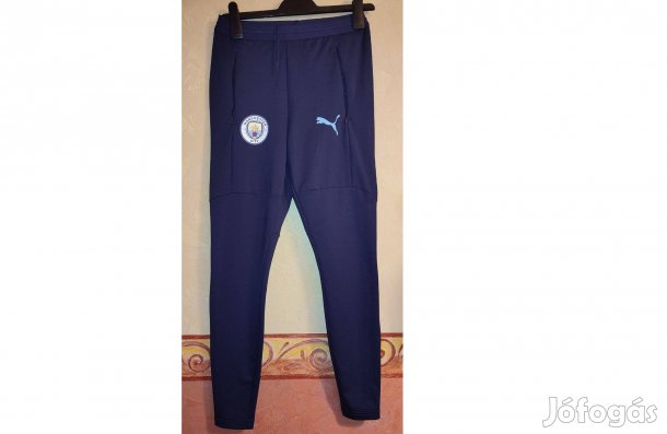 Manchester City eredeti sötétkék Puma hosszú nadrág (XS)