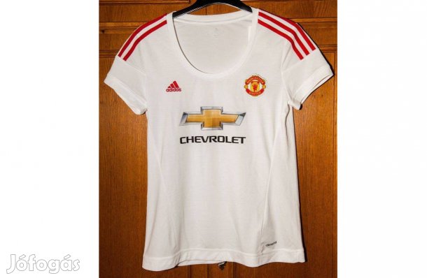 Manchester United 2015-ös eredeti fehér adidas női focimez (L)