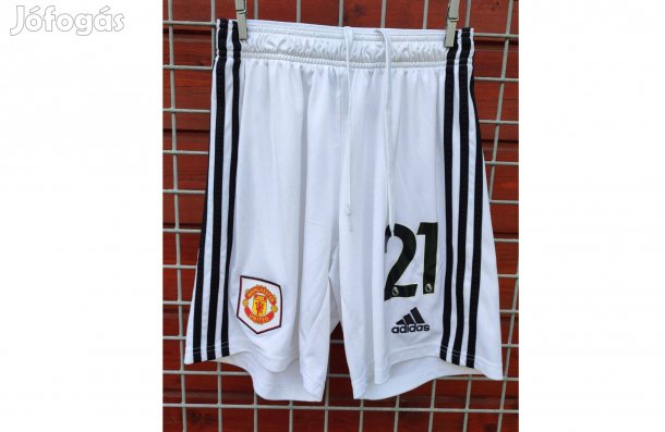 Manchester United Antony 21 eredeti fehér adidas rövid nadrág (S)