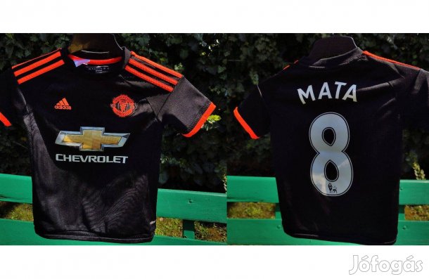 Manchester United Juan Mata eredeti fekete adidas gyerek mez (140)